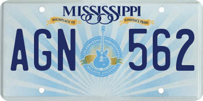 MS license plate AGN562
