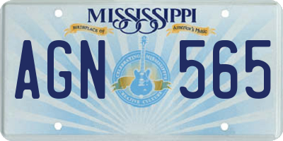 MS license plate AGN565