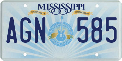 MS license plate AGN585