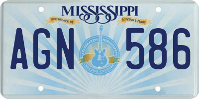 MS license plate AGN586