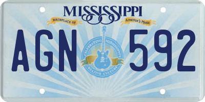 MS license plate AGN592