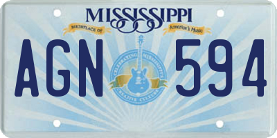 MS license plate AGN594