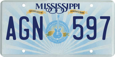 MS license plate AGN597