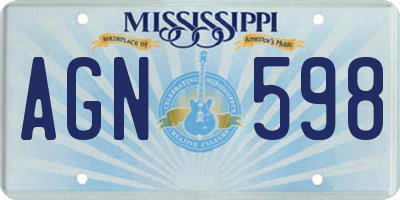 MS license plate AGN598