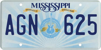 MS license plate AGN625