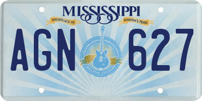 MS license plate AGN627