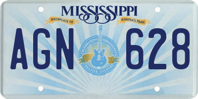 MS license plate AGN628