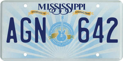 MS license plate AGN642