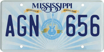 MS license plate AGN656