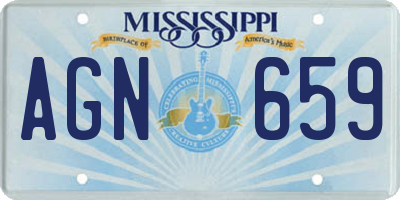 MS license plate AGN659