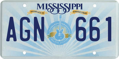 MS license plate AGN661