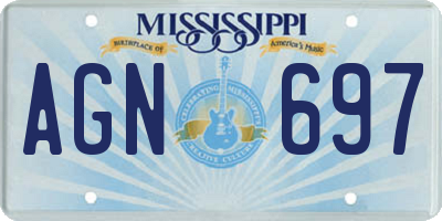 MS license plate AGN697