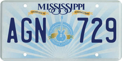 MS license plate AGN729