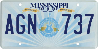 MS license plate AGN737