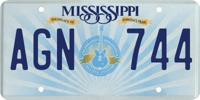 MS license plate AGN744
