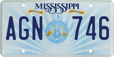 MS license plate AGN746