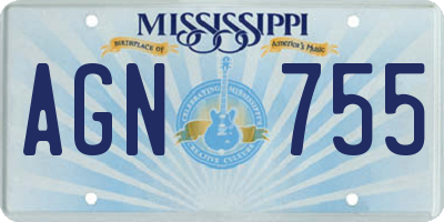 MS license plate AGN755