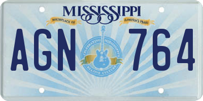 MS license plate AGN764
