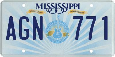 MS license plate AGN771