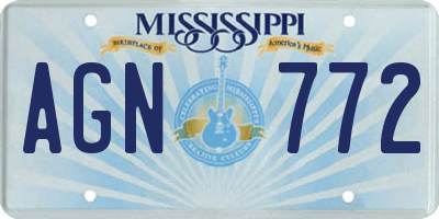 MS license plate AGN772