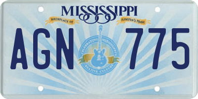 MS license plate AGN775