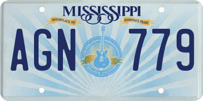 MS license plate AGN779