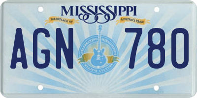 MS license plate AGN780