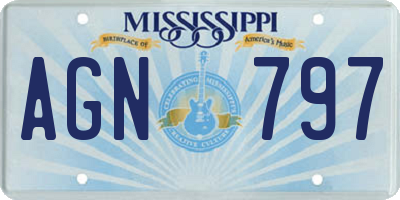 MS license plate AGN797