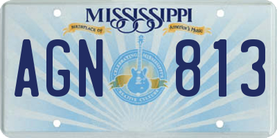MS license plate AGN813