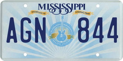 MS license plate AGN844