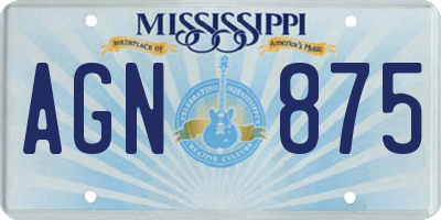 MS license plate AGN875