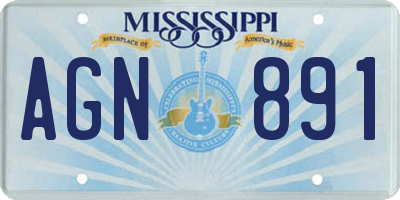 MS license plate AGN891