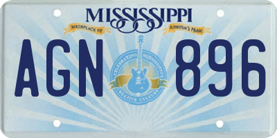 MS license plate AGN896