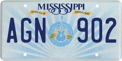 MS license plate AGN902