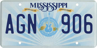 MS license plate AGN906