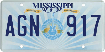 MS license plate AGN917