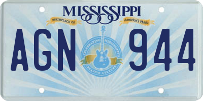 MS license plate AGN944