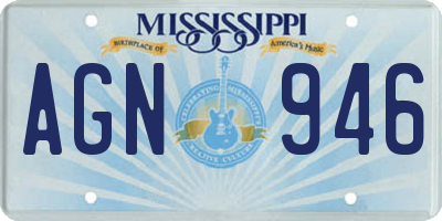 MS license plate AGN946