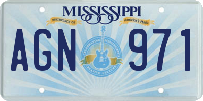 MS license plate AGN971