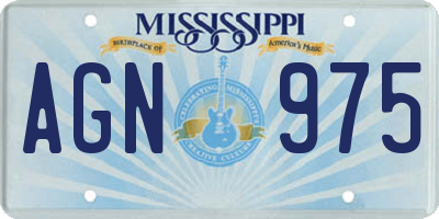 MS license plate AGN975
