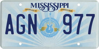 MS license plate AGN977