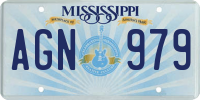 MS license plate AGN979