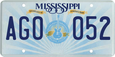 MS license plate AGO052
