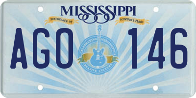 MS license plate AGO146