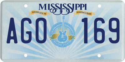 MS license plate AGO169