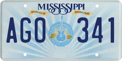 MS license plate AGO341