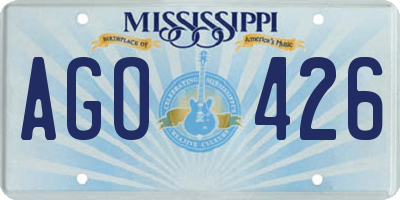 MS license plate AGO426