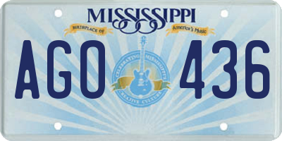 MS license plate AGO436