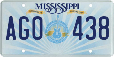 MS license plate AGO438