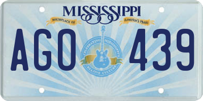 MS license plate AGO439